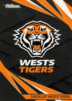 2024 NRL Traders Titanium #145 Wests Tigers Checklist Front